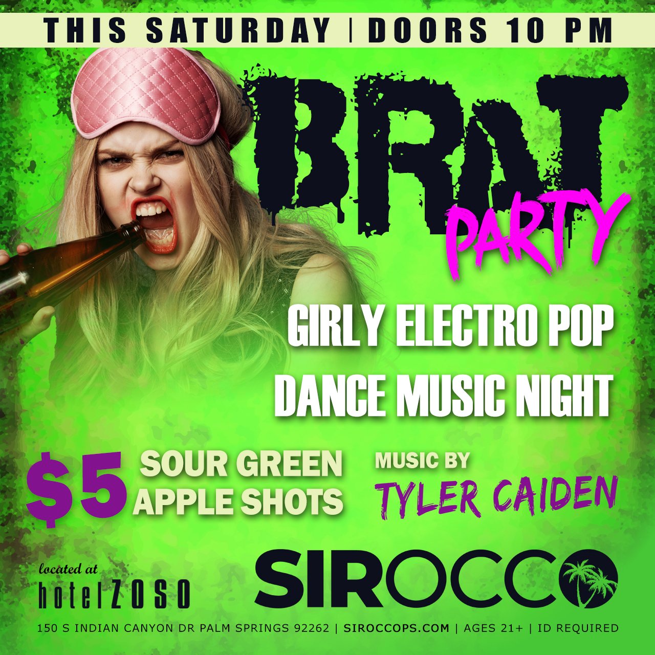 Brat Party in Palm Springs with DJ Tyler Caiden
